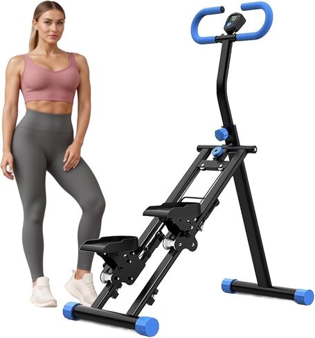 Stair Stepper for Home Vertical Climber, Foldable Full Body Exercise Aerobic Climbing Machines, Mountaineering Fitness Equipment with Adjustable Handles (Black) in Kuwait