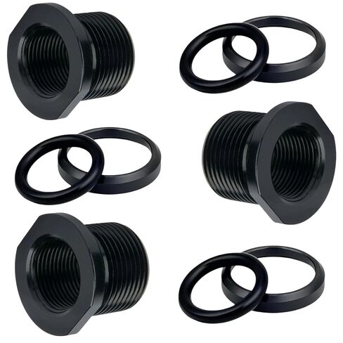 3Pcs 1/2x28 Convert to 5/8x24Thread Adapters and Washers, Thread Protector with Crush Washer (Black) in Kuwait