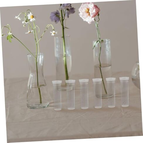 Floral Stem Water Tubes 10 Pcs Plastic Flower Water Bottles for Flower Arrangement Floral Tube in Kuwait