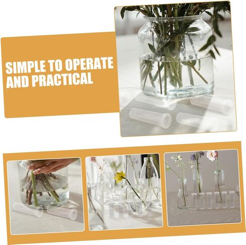 Floral Stem Water Tubes 10 Pcs Plastic Flower Water Bottles for Flower Arrangement Floral Tube in Kuwait