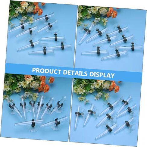 GANAZONO 16pcs Nutrition Flower Water Tubes Floral Water Vials Suction Cups for Plant Flowers in Saudi Arabia