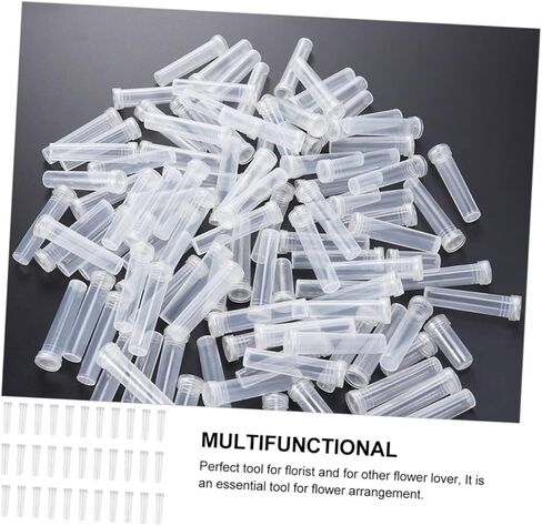 SUPVOX 100pcs Plastic Flower Nutrition Tubes for Flower Arrangements Water Storage Vials for Florist Supplies for Plant Care and Propagation in Saudi Arabia