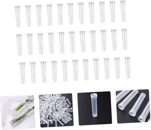 SUPVOX 100pcs Plastic Flower Nutrition Tubes for Flower Arrangements Water Storage Vials for Florist Supplies for Plant Care and Propagation in Saudi Arabia