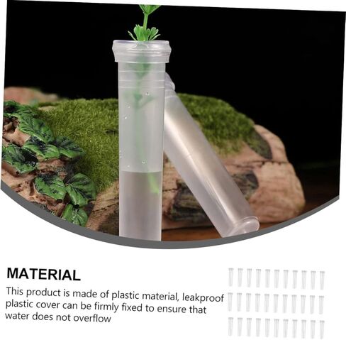 BESPORTBLE 100pcs Transparent Plastic Flower Water Tubes for Fresh Flower Arrangement Cultivation Vials for Home Decor and Florist Supplies in Saudi Arabia