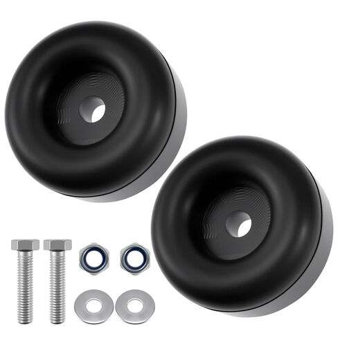 4 عبوات من وسادات القدم المطاطية المضادة للاهتزاز مع براغي وصواميل قفل، 1 × 2.5 بوصة عوازل ممتصة للصدمات للضواغط وغسالات الضغط والمولدات in Kuwait