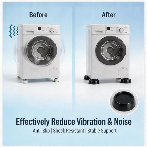 Washing Machine Anti Vibration Pads, Washer Anti Vibration Pads Reduce Noise and Floor Damage, Anti Vibration Pads for Washing Machine in Apartment, Dorm Home in Saudi Arabia