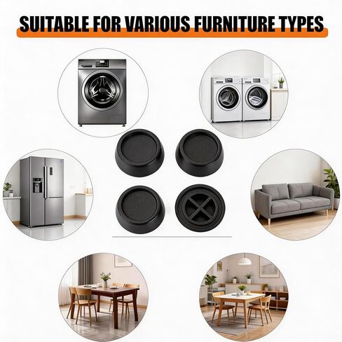 Washing Machine Anti Vibration Pads, Washer Anti Vibration Pads Reduce Noise and Floor Damage, Anti Vibration Pads for Washing Machine in Apartment, Dorm Home in Saudi Arabia