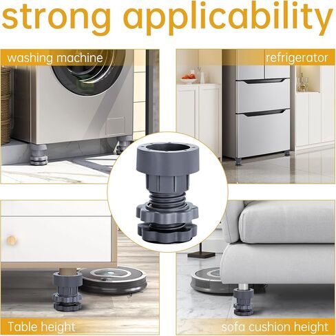 4PCS Anti Vibration Pads for Washing Machine Support,Height AdjustDryable er Shock and Noise Cancelling Foot Accessories in Saudi Arabia