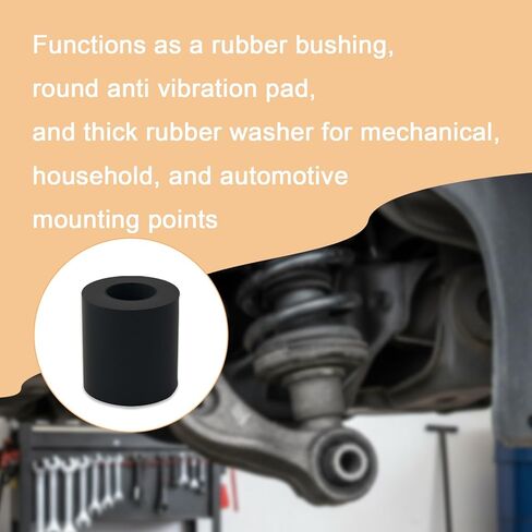 Compatible M14 Rubber Spacer ID14 × OD28 × H30 mm – NBR Rubber Bushing, Thick Anti-Vibration Rubber Pad for M14 Rod, Pipe Mounting, Mechanical Support in Saudi Arabia