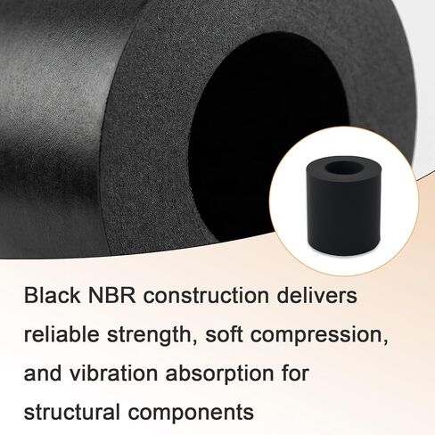 Compatible M14 Rubber Spacer ID14 × OD28 × H30 mm – NBR Rubber Bushing, Thick Anti-Vibration Rubber Pad for M14 Rod, Pipe Mounting, Mechanical Support in Saudi Arabia