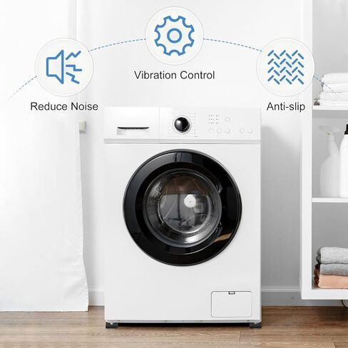 4-Pack Rubber Anti Vibration Pads 2" Non-Slip Square Vibration Isolation Pads Anti Noise Shock Absorbing Mats for Washing Machine/Dryer/HVAC/Air Conditioner [ 0.4" Thickness] in Kuwait