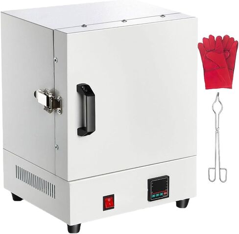 2102℉ High-Temperature Lab Oven with Gloves & Pliers, 2000W Tabletop Melting Furnace for DIY Enthusiasts, Small Labs & Studios - Perfect for Melting & Casting in Kuwait
