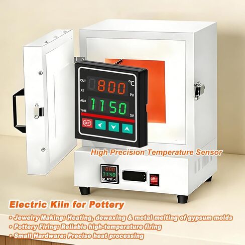 2000W Electric Sintering Furnace, High-Temperature Electric Kiln for Metal Melting up to 1150°C, Closed Muffle Furnace for Laboratory Use, Durable Lab High-Temp Furnace in Kuwait
