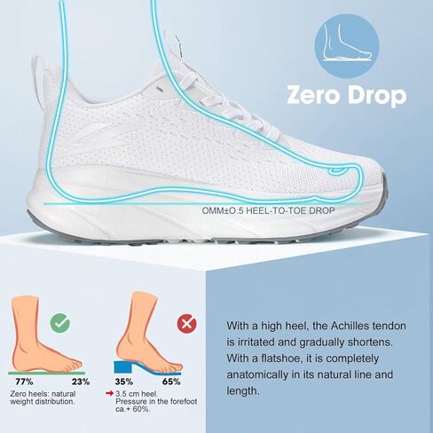 ZOVE Womens Walking Shoes Cushioning Non-Slip Breathable Running Sneakers Tennis Comfortable Athletic Gym Workout Casual Shoes Lightweight Sports Cross Training Fashion Sneakers in Saudi Arabia