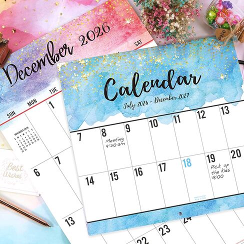 Wall Calendar 2024 - 12-Month Monthly Wall Calendar, Jan. 2024 - Dec. 2024, Large Print Big Grid 2024 Wall Calendar, 12" x 24" (Open) - Thick & Sturdy Paper, Oversized Blocks, Perfect for Organizing & Planning in Kuwait