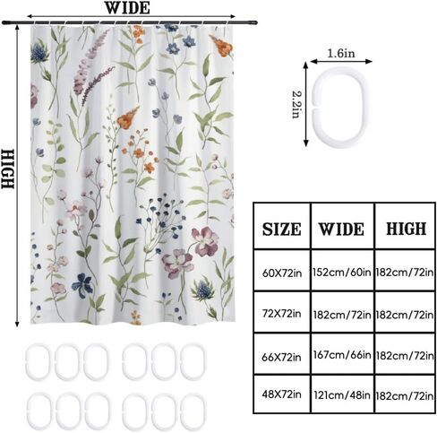 ستائر حمام بتصميم بسيط مع خطافات، ستارة دش صيفية مقاومة للماء للمحيط، ستائر كوتاج كور من القماش قابلة للغسل للحمام الممتع ديكور الحمام 60 × 72 بوصة in Kuwait