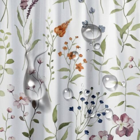 ستائر حمام بتصميم بسيط مع خطافات، ستارة دش صيفية مقاومة للماء للمحيط، ستائر كوتاج كور من القماش قابلة للغسل للحمام الممتع ديكور الحمام 60 × 72 بوصة in Kuwait