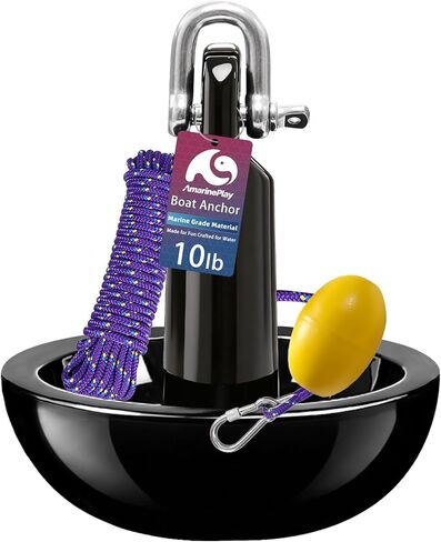 طقم مرساة الفطر كاياك للقوارب الصغيرة، لوح مجداف زورق SUP Jet Ski PWC، طقم مرساة قارب الفطر البحري 5/10/12 رطلًا لمقاومة الانجراف، والخدش من الدرجة البحرية والحديد الزهر المطلي بالبولي فينيل كلوريد in Kuwait