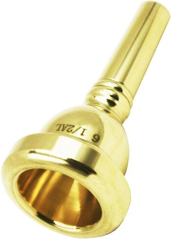6 1/2AL Tenor Trombone Mouthpiece Gold Plated Baritone Euphonium Mouth Piece Replacement Musical Instruments Accessories in Kuwait