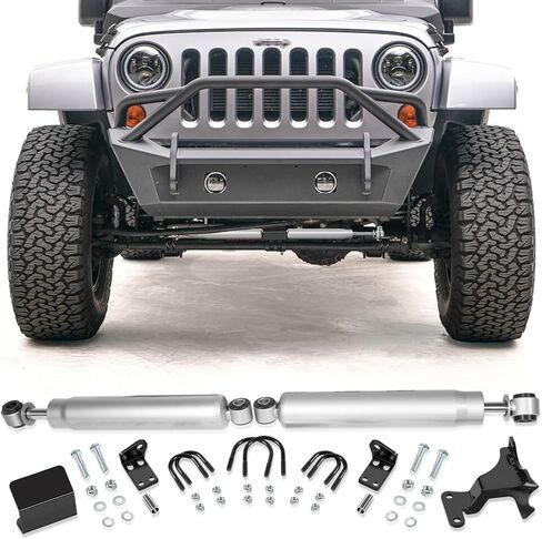 لجيب Wrangler JL Dual Dual Supilizer ، N3 Dual Steering Stabilizer Kit لجيب Wrangler JL/Gladiator JT 2018-2024 مع 2.5 "من الرفع أو أعلى ، استبدل 87304 in Kuwait