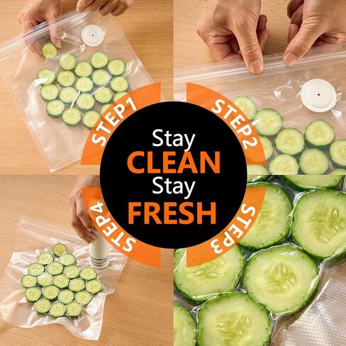 Vacuum Sealer Bags for Food, 60 Pcs (S+M+L) 8" x 10" and 10" x 13.8" and 11.8" x 13.8" Food Storage Bags for Sous Vide Cooking Microwave Heating, Air Valve Zipper Bags in Saudi Arabia