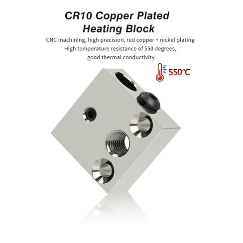 1 قطعة CR10 كتلة ساخنة Heatblock النحاس مطلي التدفئة أجزاء طابعة ثلاثية الأبعاد in Kuwait