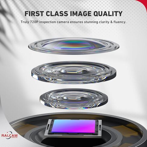 Two-Way Articulating Borescope for iPhone & Smartphone, Ralcam 5.5mm/0.21in Endoscope Camera with Light, HD Inspection Snake Camera with Battery for Engine, Pipe, HVAC Inspection in Kuwait