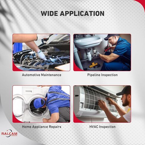 Two-Way Articulating Borescope for iPhone & Smartphone, Ralcam 5.5mm/0.21in Endoscope Camera with Light, HD Inspection Snake Camera with Battery for Engine, Pipe, HVAC Inspection in Kuwait