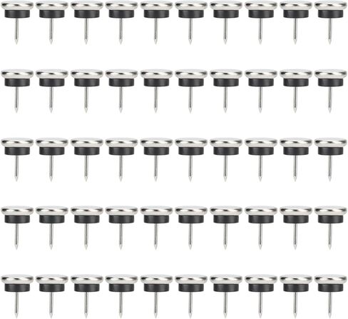 وسادة أرجل كرسي الأثاث شديدة التحمل وغير قابلة للانزلاق لحماية الأرضيات الخشبية والسجاد وأرجل طاولة الأريكة مطلية بالفضة 50 قطعة (22 مم) in Kuwait