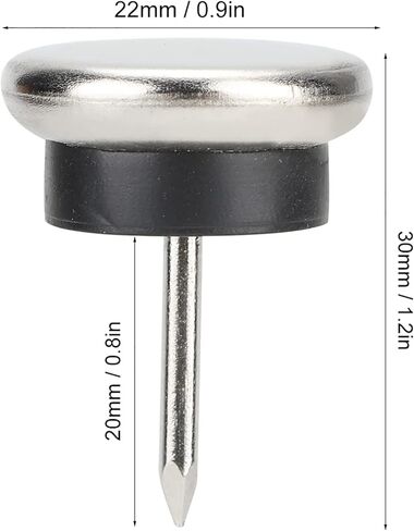 وسادة أرجل كرسي الأثاث شديدة التحمل وغير قابلة للانزلاق لحماية الأرضيات الخشبية والسجاد وأرجل طاولة الأريكة مطلية بالفضة 50 قطعة (22 مم) in Kuwait