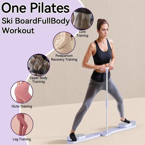 آلة تمرين التزلج متعددة الوظائف تقسيم ، معدات مدرب التزلج محاكاة ، آلة الساق للنساء ، عضلة مدرب أرضية الساق المنزلية (الأرجواني) in Kuwait