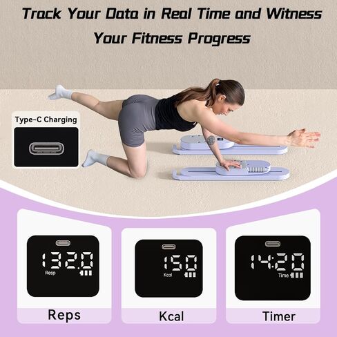 آلة تمرين التزلج متعددة الوظائف تقسيم ، معدات مدرب التزلج محاكاة ، آلة الساق للنساء ، عضلة مدرب أرضية الساق المنزلية (الأرجواني) in Kuwait