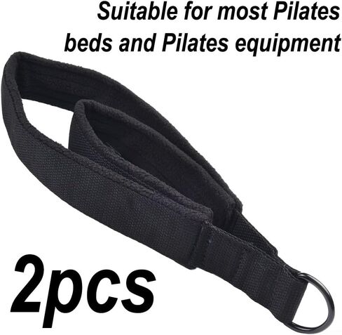أشرطة للقدم بحلقات بيلاتيس مزدوجة مع تصميم مزدوج الطول وصوف ناعم لتمارين الإصلاح المتوافقة مع معظم أسرة ومعدات البيلاتس in Kuwait