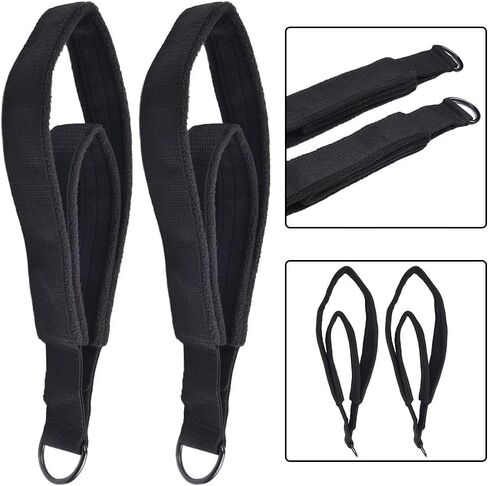 أشرطة للقدم بحلقات بيلاتيس مزدوجة مع تصميم مزدوج الطول وصوف ناعم لتمارين الإصلاح المتوافقة مع معظم أسرة ومعدات البيلاتس in Kuwait