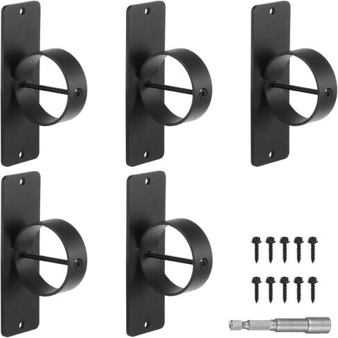 5 Pcs 2 Rope Support Holders With Cross-Screw, Black Coated Stainless Steel, End Snaps For Outdoor Decks, Fencing, Docks, And Railings in Kuwait