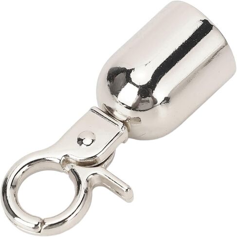 Rope End Stopper Cord End Snap Hook Zinc Alloy 10 Sets Secure Hold for Bags Shoes Luggage Accessories 15.5mm Diameter 15.8mm Screws (Silver) in Saudi Arabia