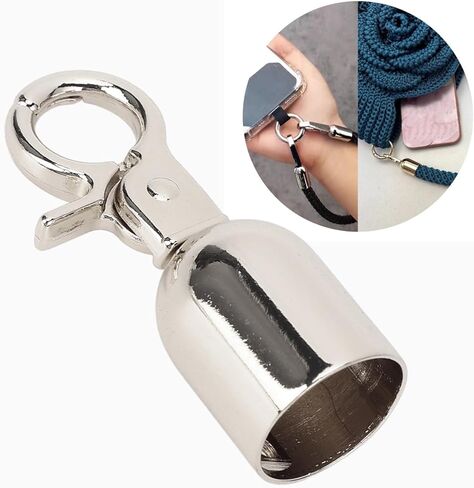 Rope End Stopper Cord End Snap Hook Zinc Alloy 10 Sets Secure Hold for Bags Shoes Luggage Accessories 15.5mm Diameter 15.8mm Screws (Silver) in Saudi Arabia