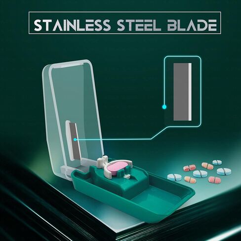 قطاعة حبوب منع الحمل ومقسمة الاستخدام اليومي، قطع الحبوب والأجهزة اللوحية بأمان، استخدم قاطعة حبوب منع الحمل ذات التصميم الصغير الخاص بنا للفصل الدقيق، تكنولوجيا سهلة لتوسيط حبوب الدواء، بحجم مناسب للسفر in Kuwait