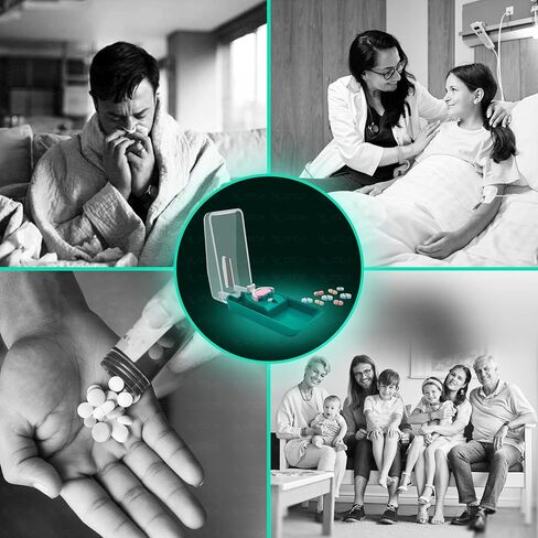 قطاعة حبوب منع الحمل ومقسمة الاستخدام اليومي، قطع الحبوب والأجهزة اللوحية بأمان، استخدم قاطعة حبوب منع الحمل ذات التصميم الصغير الخاص بنا للفصل الدقيق، تكنولوجيا سهلة لتوسيط حبوب الدواء، بحجم مناسب للسفر in Kuwait