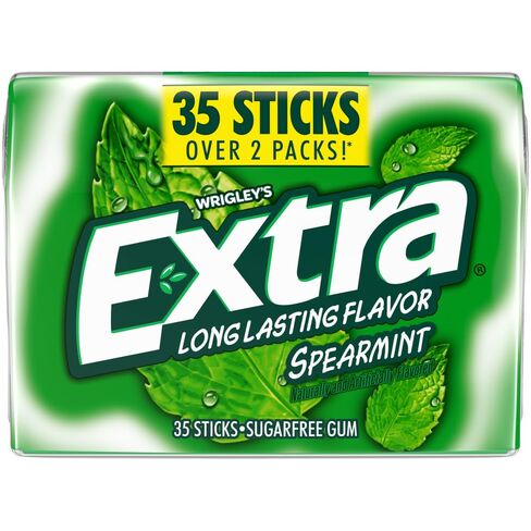 EXTRA Gum Spearmint Sugar Free Chewing Gum Pack, 35 Ct Mega Pack in Saudi Arabia