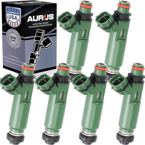 X8 مجموعة من محققات الوقود OEM Aurus 23250-66010 23209-66010 متوافقة مع 1998-2003 Toyota Langcruiser 4.7L 1998-2007 Lancruizer FZJ78 FZJ79 FZJ80 FZJ105 V8 Cylinder 1FZ-FE in Kuwait