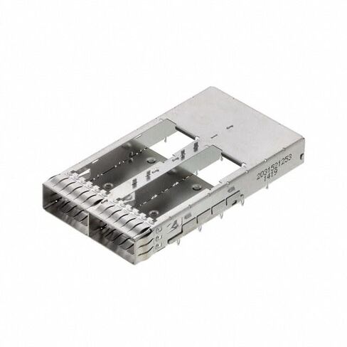 Molex/Waldom, 203152-1253, QSFP-DD Cage Assembly 1-by-2 Open Top Spring Fingers No Rear Legs with Press-Fit Pins (4 Item/s) in Kuwait