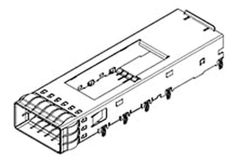 Molex/Waldom, 172604-2100, T-Path Cage for Heat Sink - 1-by-1 with Spring Fingers - Open Top - No Lightpipes. (20 Item/s) in Saudi Arabia