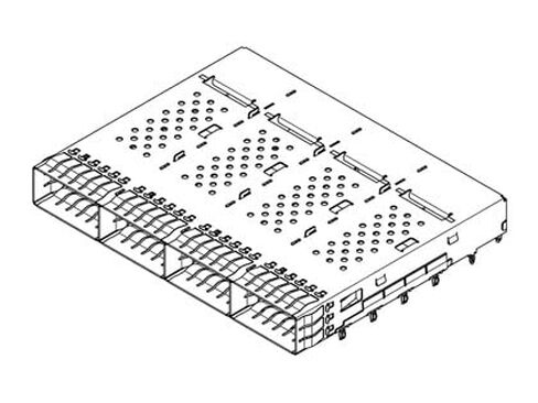 Molex/Waldom, 100017-7242, zQSFP 1-by-4 Cage Assembly with Spring Fingers Cl (10 Item/s) in Kuwait