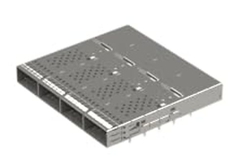 Molex/Waldom, 203370-1243, QSFP-DD Cage Assembly - 1-by-4 - Closed Top - Spring Fingers - No Rear Legs - with Press-Fit Pins. (2 Item/s) in Kuwait