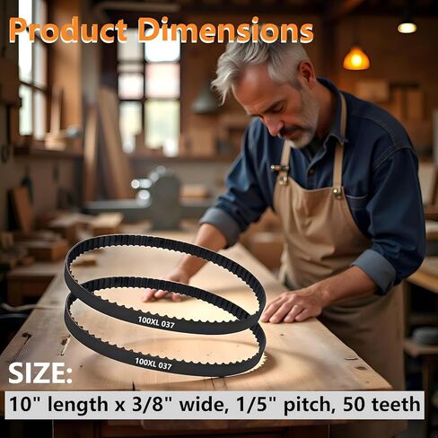 100XL037 Cog Drive Belts 319.190710 319190710 80340-006 Compatible with Sears Craftsman Home Sharpener(2-Pack) in Kuwait