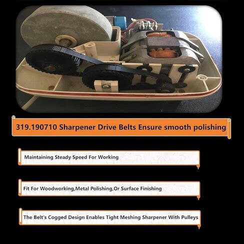 100XL037 Cog Drive Belts 319.190710 319190710 80340-006 Compatible with Sears Craftsman Home Sharpener(2-Pack) in Kuwait