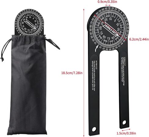 Aluminum Miter Saw Protractor，angle finder， 7-Inch Rust Proof Angle Finder Featuring Precision Laser Engraved Scales (LX-230)，for Carpenters, Plumbers and All Building Trades in Kuwait