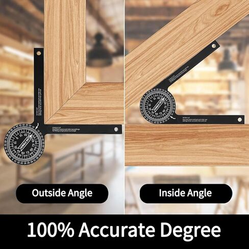 Aluminum Miter Saw Protractor，angle finder， 7-Inch Rust Proof Angle Finder Featuring Precision Laser Engraved Scales (LX-230)，for Carpenters, Plumbers and All Building Trades in Kuwait