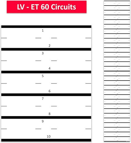 20 دائرة -2pack قاطع الدائرة قاطع الدليل الملصقات/ملصقات/ملصقات ، استبدال لمراكز Eaton الكهربائية/التحميل CHMS in Kuwait